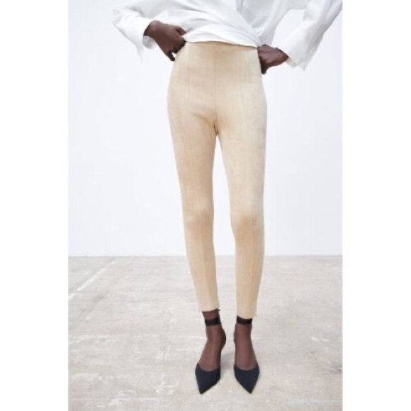 NWT Zara Faux Suede Leggings - Picture 5 of 5